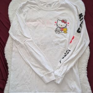 Hello Kitty White Long Sleeve Tee Size Small